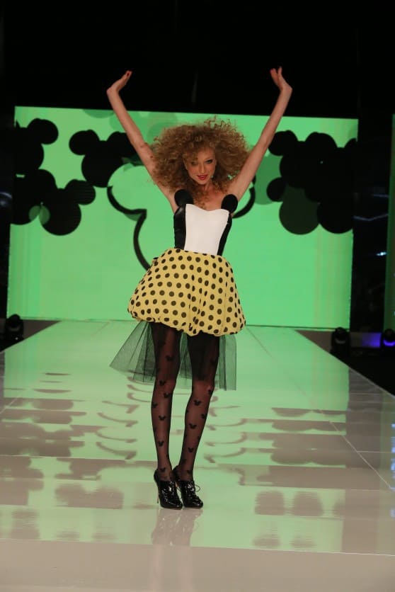 יוליה פלוטקין לאייס קיוב בתצוגת מיני מאוס בשבוע האופנה (צילום אבי ולדמן)