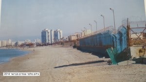 חוף קרית חיים לפני בניי הגדר. צילום: עיריית חיפה