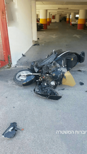 האופנוע הנטוש(צילום דוברות המשטרה)