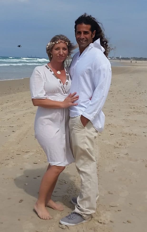 חגגו יום נישואין. גלית חוף וטובי שמה צילום רותי ברמן