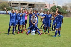 הקבוצה לאחר הניצחון, צילום: שלומי גבאי הפועל חדרה