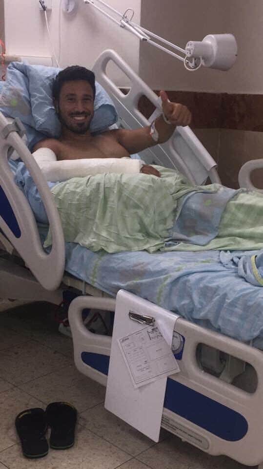 הקפטן הפצוע מוחמד פודי בבית החולים (צילום עצמי)