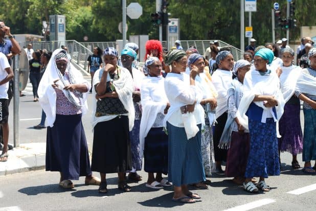מחאת יוצאי אתיופיה בקריות | צילום: ניצן שלם