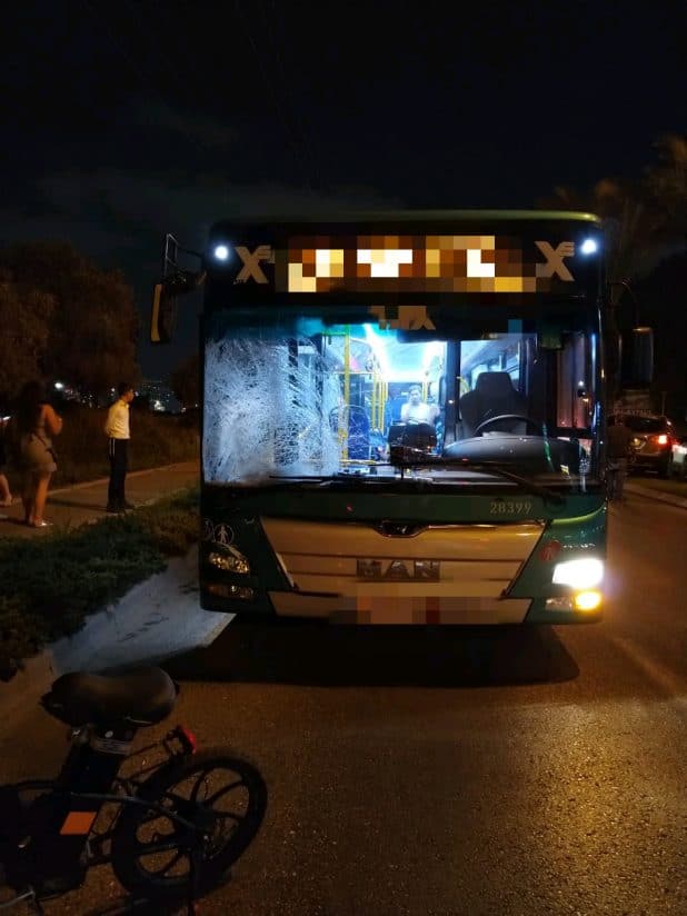 האוטובוס שהיה מעורב בתאונה | צילום: דוברות איחוד הצלה