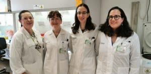 צוות המעבדה הפרטיזולוגית. מימין: אביטל בן–חקון, גלית ברגרזון, אלסה פבלוצקי וסבטלנה שפרגה | צילום: דוברות כללית