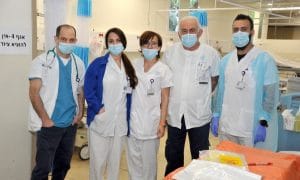 צוות חדר מיון נשימתי במרכז הרפואי לגליל. צילום: רוני אלברט