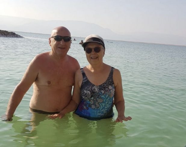 ישראל ורמוט והאישה בים המלח (צילום עצמי)
