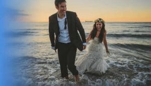 חתונה בחוף קרית ים | צילום: דוברות העירייה