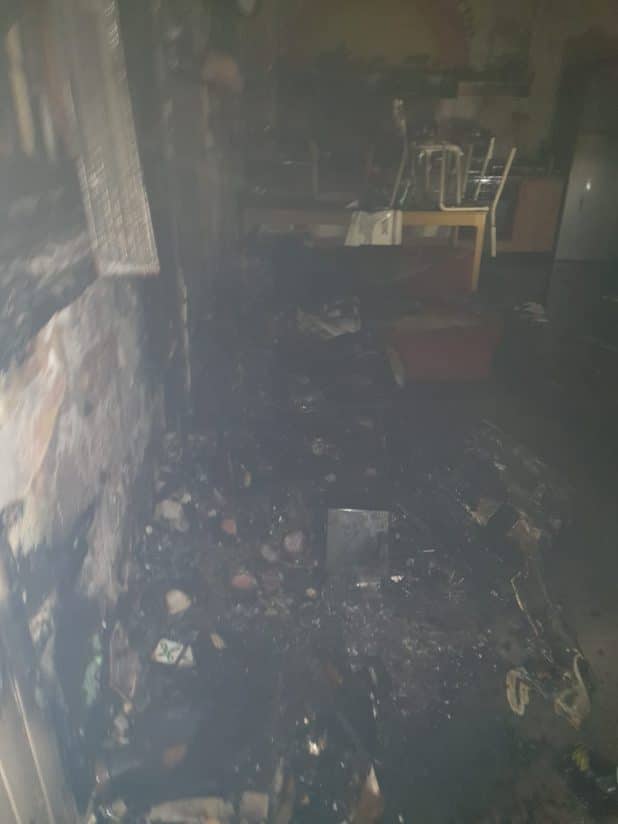 שריפה בפנימייה בבוסתן הגליל | צילום: דוברות כבאות והצלה