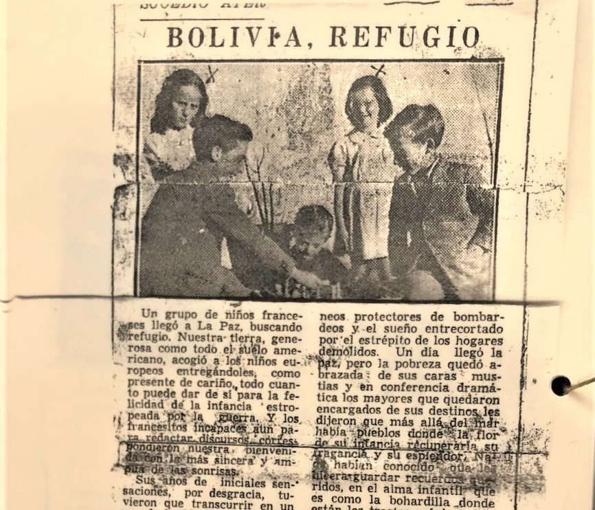 פאני וחנה בכתבה שפורסמה בבוליביה | צילום: באדיבות המשפחה