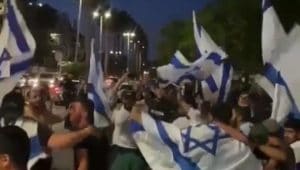 הפגנה עם דגלי ישראל בעכו | צילום: נטו חדשות