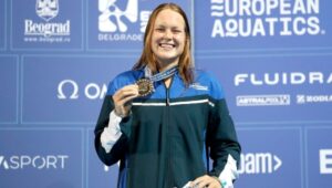 מדליית זהב שנייה באליפות אירופה בשחייה. אנסטסיה גורבנקו | צילום: סימונה קסטרווילארי, איגוד השחייה